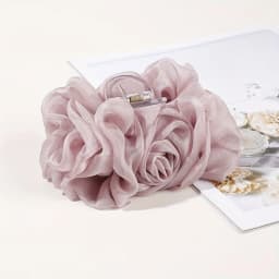 1pc Chiffon Bow Hair Clip, Back of the Head, Disc Hair Clip, Large Solid Color Hair Clip, Hair Accessory, Headband