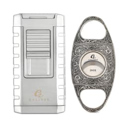 GALINER Cigar Cutter Lighter Set Smoking Accessories Puro Drill Punch New Unusual Lighter Jet Gas Charuto Knife