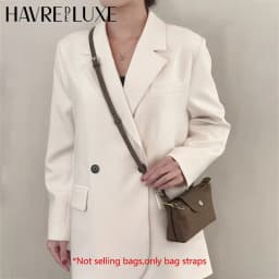 Leather Replacement Crossbody Bag Strap Fit for 2024 New Longchamp mini shoulder strap without punching modification