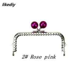 1 Piece 10.5 CM Candy Pearl Head Square Silver Metal Purse Frame Kiss Clasp Lace DIY Bag Accessories