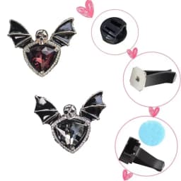 1pc Car Vent Clip Bat Skull Shape Rhinestone Decor Car Air Vent Clip Aromatherapy Perfume Accessory Car Interior Accessories
