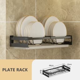 Dish Rack Punch-free Kitchen Organizer Storage Drying Shelf Wall-mounted Multifunction Drain Chopsticks Spoon Tableware Holder