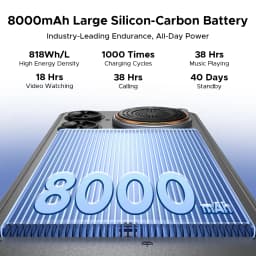 DOOGEE M30 Ai Smartphone 6.88" IP68 Waterproof Android 16 8000mAh Battery 48GB RAM (6+42) 256GB ROM 64MP Camera Widevine L1 Google Pay Supports with 135dB Large Amplitude Speaker