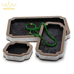 Retro Jewelry Display Tray Luxury Exquisite Ring Earring Organizer Pallet Bracelet Necklaces Jewelry Organizer Display Case