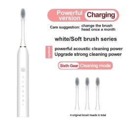 Electric Ultrasonic Toothbrush Six Speed Mode Home Soft Hair USB Charging Waterproof Adult Tooth Cleaner Automatic Couple Set