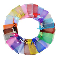 50pcs 5*7 7*9 9*12cm Small Jewelry Packaging Bag Organza Bags Gift Storage Wedding Party Candy Packaging Drawstring Pouches
