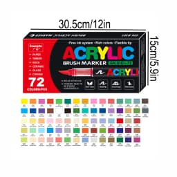 12-288 Colors/Box Christmas-Themed Marker Set - Soft-Tip Straight Liquid Acrylic Markers for DIY Holiday Doodle Art Painting