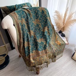 Tassel Blanket Design Thick Pashmina New Winter Warm Shawl Wrap Paisley Pattern Scarf Women Neckerchief Poncho Stoles 2025