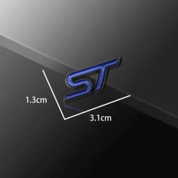 3D Small Metal Car Interior ST Emblem Car Steering Wheel Sticker Auto Body Window Decals Decor For Ford Focus Mondeo Fiesta MK3