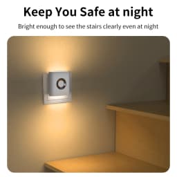 220V EU Plug Socket Night Light with PIR Motion Sensor Dual-head Lighting Warm Night Induction Lamp for Hallway Stairs Bedroom