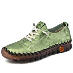 New Unique Oxford Shoes 43 44 Women's Split Leather Loafers Woman Orthopedic Moccasins Mother Designer Laced Daily Walking Flats