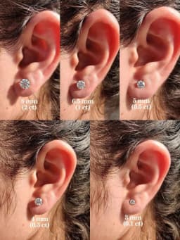 Real 0.1-2ct D Color Multicolor Moissanite Diamond Stud Earrings for Women Daily Wear Party Wedding Luxury Fashioned Jewelry