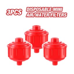 Mini Disposable Air Water Filter, Oil Water Separator, Air Line Filter Spray Gun Filter 1/4 Inch Thread for Spray Guns/Air Tools