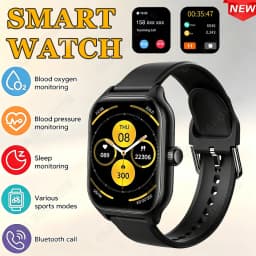 New Smart Watch 2.01 Inch HD Display Answer Make Call Message Preview Sport Modes DIY Dial Weather Forecast For Men Women HT30