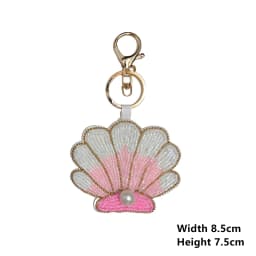 Cute Conch/Starfish/Crab/Seashell Appliques Embroidered Beaded Decals Keychains DIY Bags Charms Ocean-theme Hanging Ornament