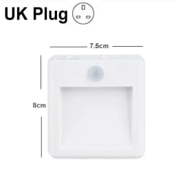 LED Night Light With Motion Sensor EU US UK AU Plug Lamps Children'S Night Lights For Bedside Table Bedroom Stair Kitchen