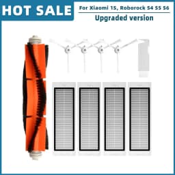 Compatible For Xiaomi 1S, Rockrobo Vacuum V1, Roborock S4 S5 S6, SDJQR01RR, SDJQR02RR Spare Parts Main Side Brush Hepa Filter