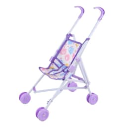 Doll Stroller Pink Baby Pram Trolley Interactive Handcart Foldable Carriage Pretend Play Toy Nursery House Furniture Girls Gifts