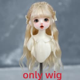 30cm Doll Wig Bangs Ponytail Curly Soft Mohair Wig Suitable for1/6BJD Doll Wig Toy Accessories 6-7 Inches Hair