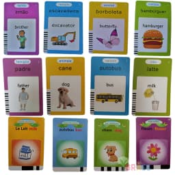 Alphabet Talking Flash Cards Educational Learning Interactive Memory Card Machine French Russian Italian Speech Toys For Kids