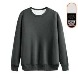 Men's Fleece Lined round Neck Sweatshirt Loose Long Sleeve T-Shirt Thickened Lamb Velvet Warm Winter Base Layer Shirt