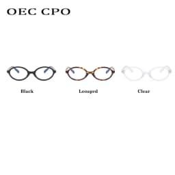 Unisex Retro Oval Eyeglass Frame Transparent Anti-blue Light Computer Glasses Optical Spectacle Frame for Men Women