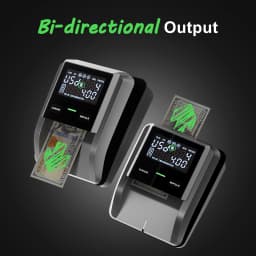 AL-139 Counterfeit Bill Detector with 2.8" Digital Screen, Total Value & Add Function, 4-Way Orientation & Traceable Records Cou
