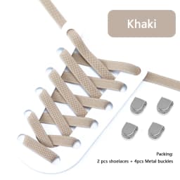 1 Pair New No Tie Shoe Laces Flat Elastic Shoelaces Quick Safety Kids Adult Shoelace Outdoor Leisure Sneakers Shoe Accessories