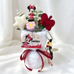 Catoon Micky Mouse Minnie Plush Doll Toy With Flowers Creative Handmade Bouquet Valentine Christmas Graduation Gift For Kids