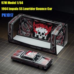 97M Model 1/64 Scale 1964 Impala SS Lowrider Bounce Car Alloy Car Model Classics Adult Souvenir Gift Static Display