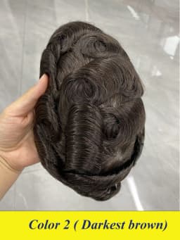 Bond--Male Hair Prosthesis Mono Lace,PU Front And NPU Back Men's Wig Durable Men's Capillary Prothesis 100% Natural Wigs For Men