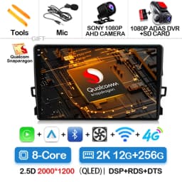 Android 16 Car Radio For Toyota Auris E150 2006 2007 2008 2009 2010 2011 2012 Multimedia Stereo Player Wireless Auto Carplay DVD