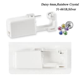 1PC 24K Gold Plated Earring Disposable Ear Piercing Unit Nickel Free Ear Studs with Ball Clasp Safety NO PAIN Piercer Machine