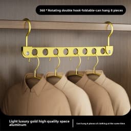 6/8 Holes Storage Rack for Clothe Hanger Organizer Foldable Rotatable Magic Metal Hangers Storage Rack Wardrobe Space Saver Hook