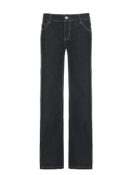 Women's Slim Fit Flared Jeans Y2K Vintage Low Rise Stretch Denim Pants with Embroidery Distressed Style for Everyday Outfits