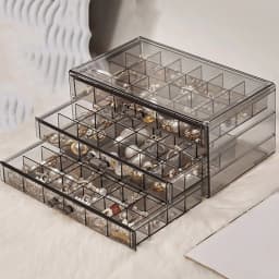 1pc, Grids Transparent Acrylic Organizer Box Nail Art Compartment Storage Box for Beads Organizer DIY Manicure Accessories