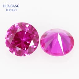 Synthetic Corundum Mixed Blue Red Yellow White Green Stone Gems Synthetic Stone Round Brilliant Cut High temperature wax inlay