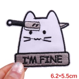 Hot New Animal Cat Embroidered Patches Iron On Patches For Clothing Thermoadhesive Patches Cartoon/Frog Dinosaur Duck Patch DIY