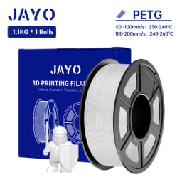 JAYO 1.1KG PETG Filament 1.75mm PETG 3D Printer Filament Fit Most FDM 3D Printer Neatly Wound 3D Printing Materials