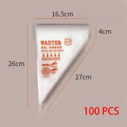 100 PCS Thick Disposable Pastry Bags DIY Cake Cream Decoration Piping Bag Icing Bag Baking Supplies Pastry Sleeves