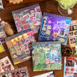 20 Pcs PET Die cut Stickers book Retro Cartoon Food Decorative handmade Scrapbooking Stickers Diary Japanese Stationery Supplies