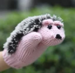 Women's Winter Gloves Without Fingers Knitting Wool Warm Mittens Fingerless Cartoon Hedgehog Gloves Birthday Present