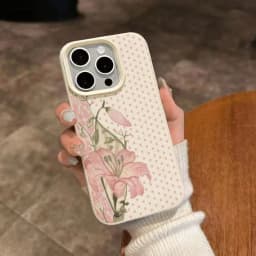 Cute Polka Dot Lily Floral Pattern Phone Case For iPhone 18 17 Pro Max Cases iPhone 16 15 Plus 14 13 12 11 XS X XR Air 17E Cover