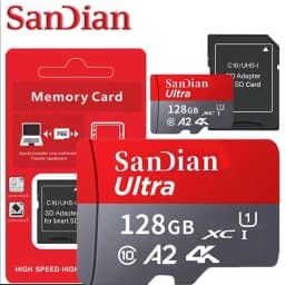 High Speed Micro SD Card U3 V30 A2 Memory Card 128G 256G for Digital Camera 4K Video Storage Compatible with Canon Nikon Samsung