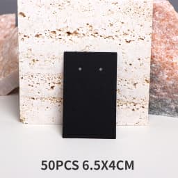 50PCS 6.5x4cm 2 Holes Blank Vertical Display Cards For Stud Earrings Drop Jewelry Cardboard Small Businesses Packaging Supplies