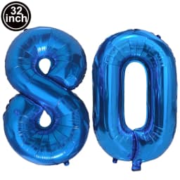 Blue Large Numbers Balloon 32 Inch 0 1 2 3 4 5 6 7 8 9 Birthday Digit Bachelorette Balloons Figure Golob Party Ballon Decoration
