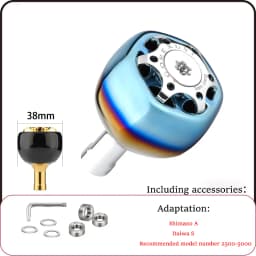Gomexus TA38S Handle Knob For Shimano Stella Vanquish Daiwa Exist Saltist 1000 - 4000 Spinning Power Reel Titanium 38mm TA38
