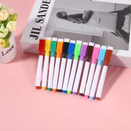12 Color Whiteboard Marker Pen Set With Magnetic and Brushes