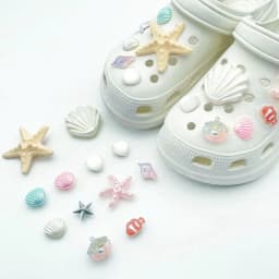 18pcs Starfish Shell Marine Series Shoe Charms Accessories for Clogs Slide Sandals Shoe Decoration Buckle Pins Boys Girls Gifts