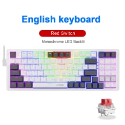 E-YOOSO Z94 USB Mechanical Gaming Keyboard Wired Monochrome LED Backlit Blue Red Switch 94 Key for Compute Laptop PC